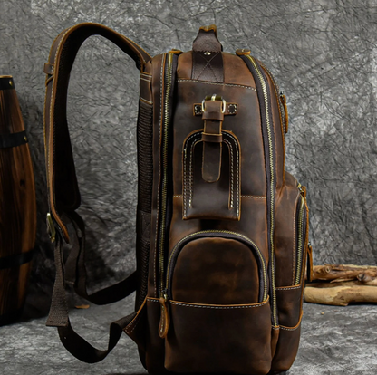 personalized leather backpack for men full grain leather travel bag backpack school bag leather daypack men, office backpack, gift for him